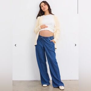 Hatch Drapey Denim Wide Leg Pant